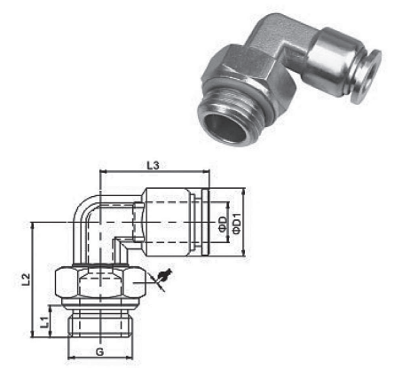 Stainless Steel Quick Push-In Fittings QX LG